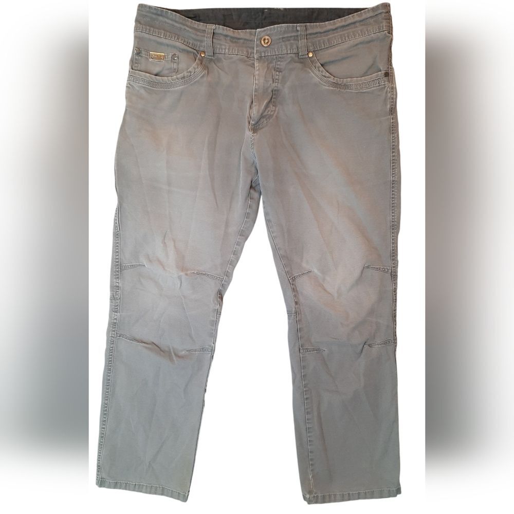 Kuhl Canvas Jeans Mens 36x30 Gray Straight Leg Outdoor Nature Preppy Sporty